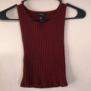 Maroon Crop Top